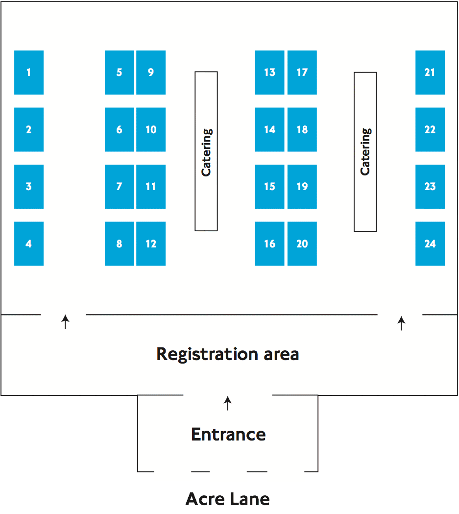 London Cycling Show Exhibition Floorplan