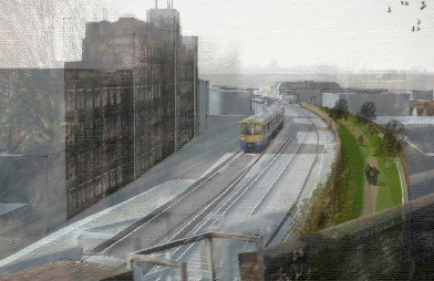 Winter Train Window