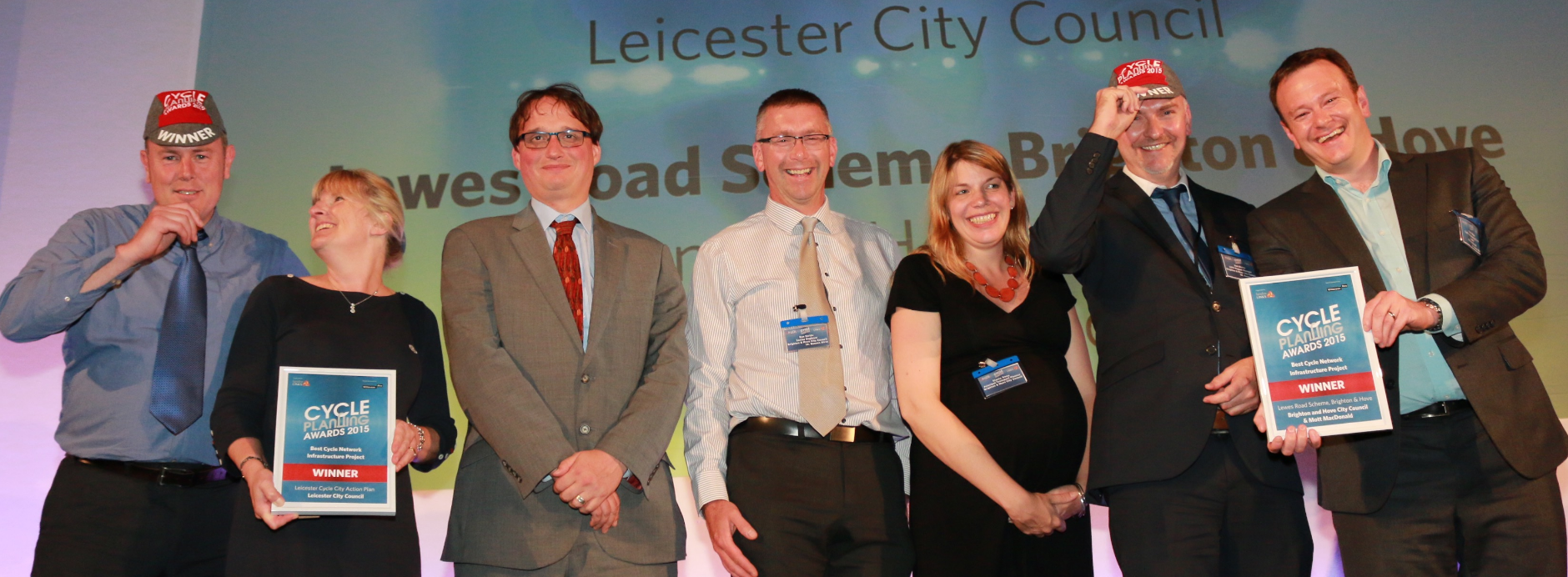 Leicester City Council Winning Cycle Planning Award in 2015